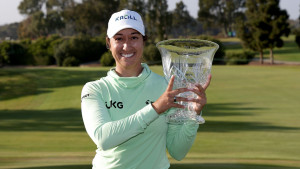 Marina Alex feiert bei der Palos Verdes Championship ihren zweiten Sieg der LPGA Tour (Foto: Getty).