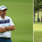 Ein Eichhörnchen macht Richard Bland bei der PGA Championship 2022 einen Strich durch die Rechnung. (Foto: Getty & Twitter/@blandy73)