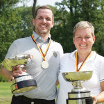 Stefan Wiedergrün und Rachel de Heuvel holen mit knappen Siegen die Meistertitel der DM AK 30. (Foto: C&V Sport Promotion)