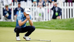 Will Zalatoris kann es nicht fasen: Der Amerikaner verpasst bei der US Open erneut nur knapp einen Major-Sieg. (Foto: Getty)