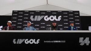 Die Pressekonferenz zum ersten Event der LIV Golf Series. (Foto: Getty)