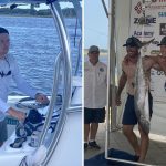 Cameron Smith gönnt sich nach seinem Open-Sieg einen Angeltrip gemeinsam mit Billy Horschel. (Foto: Twitter/@MarcelASJax & @RichFCN)