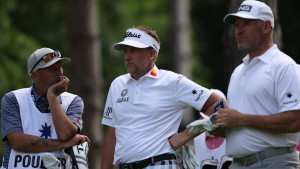 Ian Poulter und Lee Westwood beim zweiten Event der LIV Golf Series in Portland. (Foto: Getty)