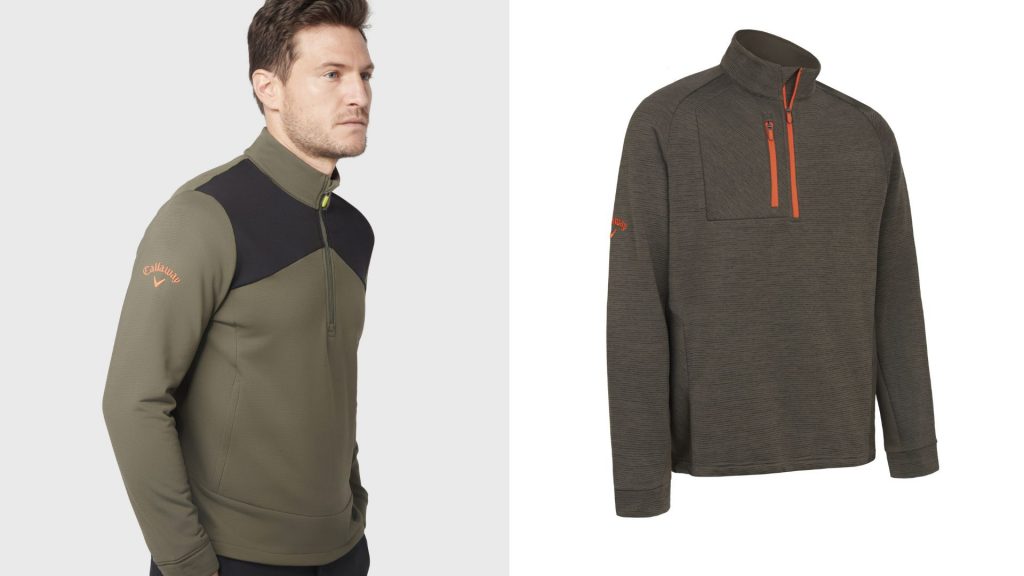 Links: High Gauge Aquapel™ Fleece; rechts: Heather Stripe Fleece (Foto: Callaway)