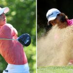 Olivia Cowan und Karolin Lampert beim gemeinsamen Event von DP World Tour, LPGA Tour und LET. (Foto: Getty)