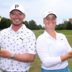 Maja Stark (re.) und Ewen Ferguson gewinnen das gemeinsam von DP World, LPGA und Ladies European Tour ausgetragenen Event. (Foto: Getty)