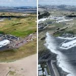 So könnte der Old Course unter dem Klimawandel leiden. (Fotos: Facebook.com/@bunkered)