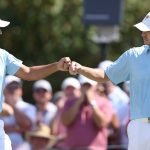 Xander Schauffele (li.) und Patrick Cantlay dominieren an Tag 1 des Presidents Cup 2022. (Foto: Getty)