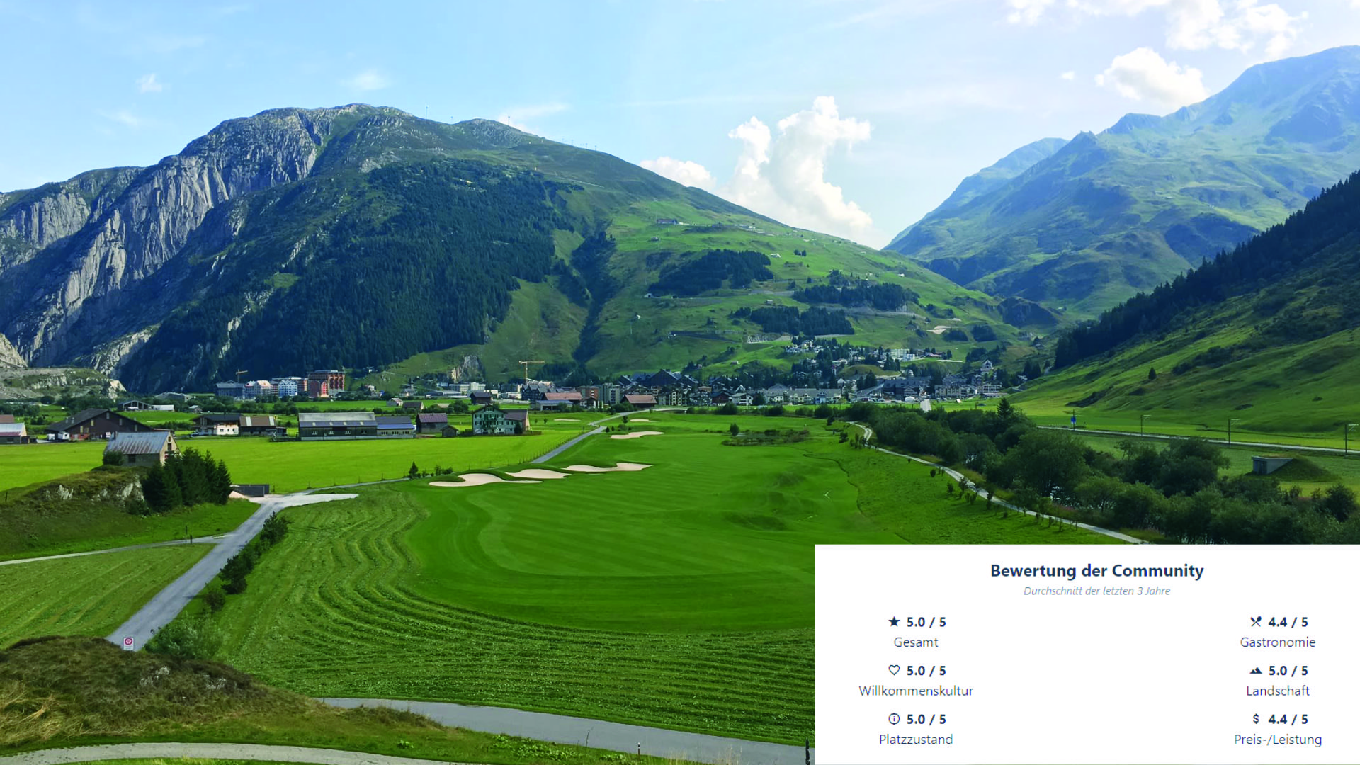Der Andermatt Swiss Alps Golf Course landet auf Platz 2 der besten Golfclubs. (Foto: Tobias Hennig)