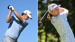 Bernd Wiesberger (li.) und Cameron Smith (re.) beim LIV Golf Series Event in Boston. (Foto: Getty)