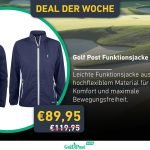 Bis zum 23.10.2022 gibt es über 25% Rabatt auf die Golf-Funktionsjacken für Damen und Herren