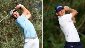 Max Kieffer (l.) und Yannik Paul überragen in Runde 2 der Mallorca Golf Open auf der European Tour. (Foto: Getty)