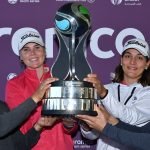 Karolin Lampert (2.v.l.) gewinnt die Teamwertung der Aramco Team Series in New York auf der Ladies European Tour. (Foto: Ladies European Tour)