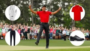 Das berühmte Nike-Outfit von Tiger Woods mit dem roten Poloshirt. (Foto. Getty)
