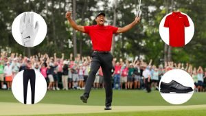 Das berühmte Nike-Outfit von Tiger Woods mit dem roten Poloshirt. (Foto. Getty)