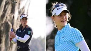 Brooke Henderson und Nelly Korda in der zweiten Runde des LPGA Tour Tournament of Champions 2023. (Foto: Getty)