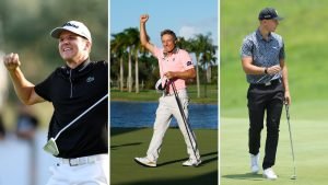 Führen das Ranking an: Yannik Paul, Bernhard Langer und Matti Schmid (v.l.n.r.). (Foto: Getty)