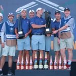 Der Crushers GC mit Kapitän Bryson DeChambeau bejubelt den Sieg in der LIV Golf League. (Foto: Getty)