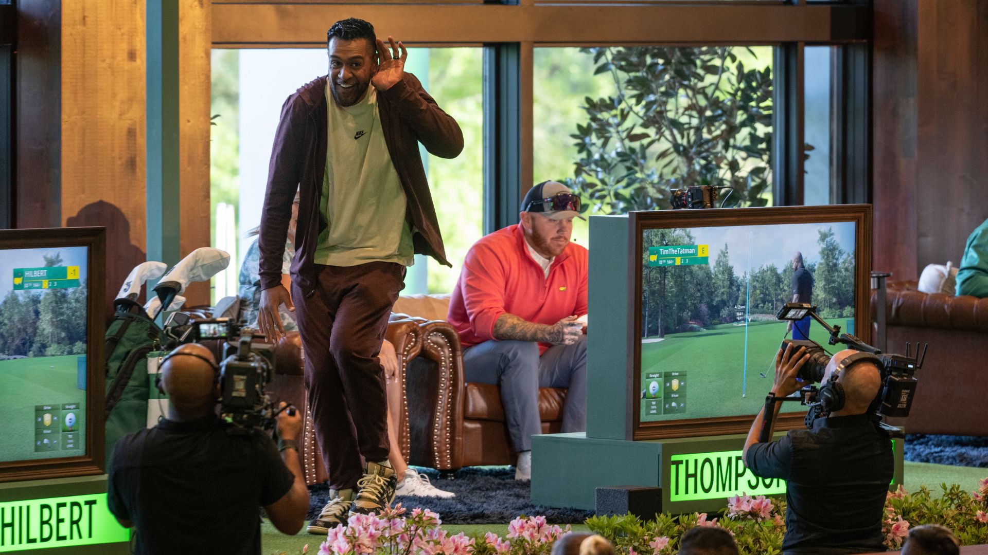Tony Finau is happy to warm up spectators at the Games event at the 2023 US Masters. (Photo: US Masters)