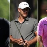 Phil Mickelson (links), Brooks Koepka (mitte) und Patrick Reed beim US Masters 2023. (Foto: Getty)