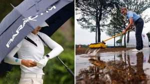 Die Wassermassen machen Spielerinnen und Turnierveranstaltern Schwierigkeiten. (Foto: Getty)