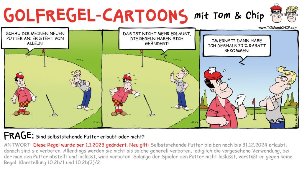 Sind selbststehende Putter erlaubt? (Bild: Yves C. Ton-That und Michael Weinhaus)