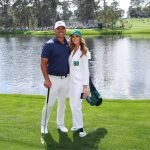 Brooks Koepka mit seiner Frau Jena Sims beim Par 3 Contest des US Masters 2023 (Foto: Getty)