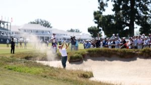 Xander Schauffele mit einem Fiasko im Bunker bei der US Open 2023. (Foto: Getty)