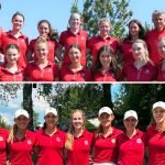 Oben: Die Damen des Münchener GC mit Coach Pascal Proske (l.) gewinnen Spieltag drei (Foto: DGV/Kirmaier) Unten: Die Damen aus dem Hamburger GC holen am dritten Spieltag ihren zweiten Sieg in Serie (Foto: HGC Falkenstein)