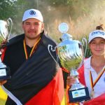 Die Spanierin Rocio Tejedo und Tim Wiedemeyer aus dem Junior Team Germany gewinnen die German Boys & Girls Open 2023 in St. Leon-Rot. (Foto: DGV/stebl)