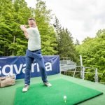 Daniel Schrödter beim Skiflugschanzen-Shot (Foto: Husqvarna Vierplätzetournee Allgäu)