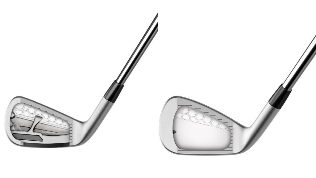 Der Unterschied zwischen dem 8er Eisen und 5er Eisen im Design des Schwerpunkts. (Foto: TaylorMade)