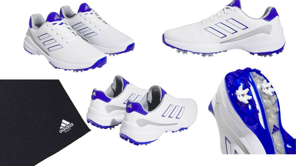 Der adidas ZG23 Golfschuh im Angebot bei All4Golf mit einem kostenlosen Schlägertuch von adidas. (Foto: adidas)