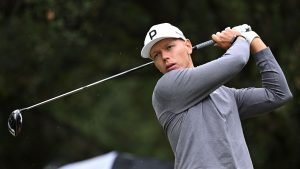 Matti Schmid Aufholjagd auf der DP World Tour wurde aufgrund eines Gewitters unterbrochen. (Quelle: Getty)