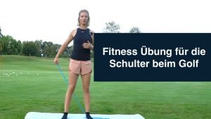 Golftraining: Elena Witzel zeigt Übungen zur Kräftigung der Schulter. (Foto: Golfreich)