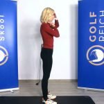 Elena Witzel von Golfreich zeigt einfache Übungen zur Beweglichkeit der Wirbelsäule, (Foto: Golfreich)