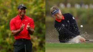 Bei der PNC Championship hatte Tiger Woods gegen Bernhard Langer das Nachsehen. (Fotos: Getty)