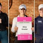 Polly Mack, Aline Krauter und Alexandra Försterling (v.l.) mit ihren Tourkarten. (Foto: Getty)