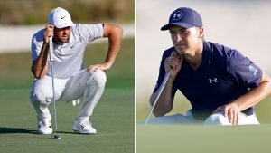 An Tag 2 der PGA Tour auf den Bahamas setzen sich Scottie Scheffler und Jordan Spieth an die Spitze des Leaderboards. (Foto: Getty)