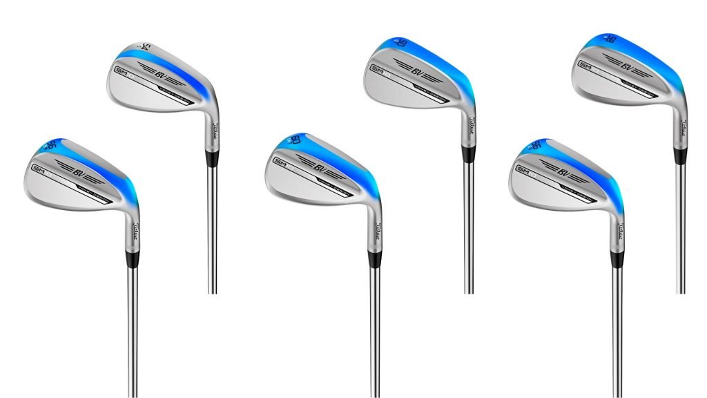 Die Vokey SM 10 Schliffe von Links nach Rechts: M, S, T, F, D, K. (Foto: Titleist)