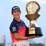 Rikuya Hoshino feiert den Sieg am vierten Tag des Commercial Bank Qatar Masters im Doha Golf Club in Katar. (Foto: Getty)
