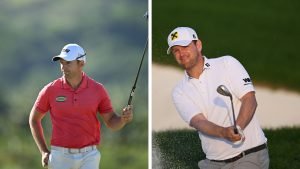 Marcel Schneider und Bernd Wiesberger teilen sich den 13. Platz am ersten Tag der DP World Tour in Bahrain. (Fotos: Getty)