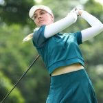 Die beste Deutsche Olivia Cowan kann sich auch an Tag Zwei unter den Top-10 der Blue Bay LPGA 2024 behaupten. (Foto: Getty)