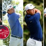 Künftig zusammen im TGL Golf Team: Woods, Kisner, Kim und Homa. (v.l.n.r.)