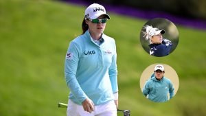 Leona Maguire (groß) schließt Part 1 auf dem ersten Platz ab. Nelly Korda und Rose Zhang gehören auch zur Top 8. (Foto: Getty)