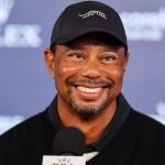Tiger Woods im Interview vor der PGA Championship 2024. (Foto: Getty)