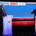 Joe Biden und Donald Trump diskutieren bei ihrem Duell auch über Golf. (Quelle: Getty)