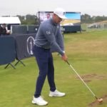 Bryson DeChambeau bekam eine besondere Gelegenheit auf der Driving Range bei der British Open 2024. (Quelle: Youtube@The R&A)