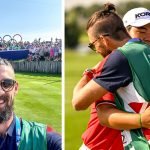 Schwimmer Michael Phelps besucht Golf bei Olympia 2024. (Foto: Twitter.com/@olympicgolf)