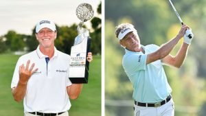 Steve Stricker und Bernhard Langer auf der Champions Tour in Sioux Falls. (Fotos: Getty)